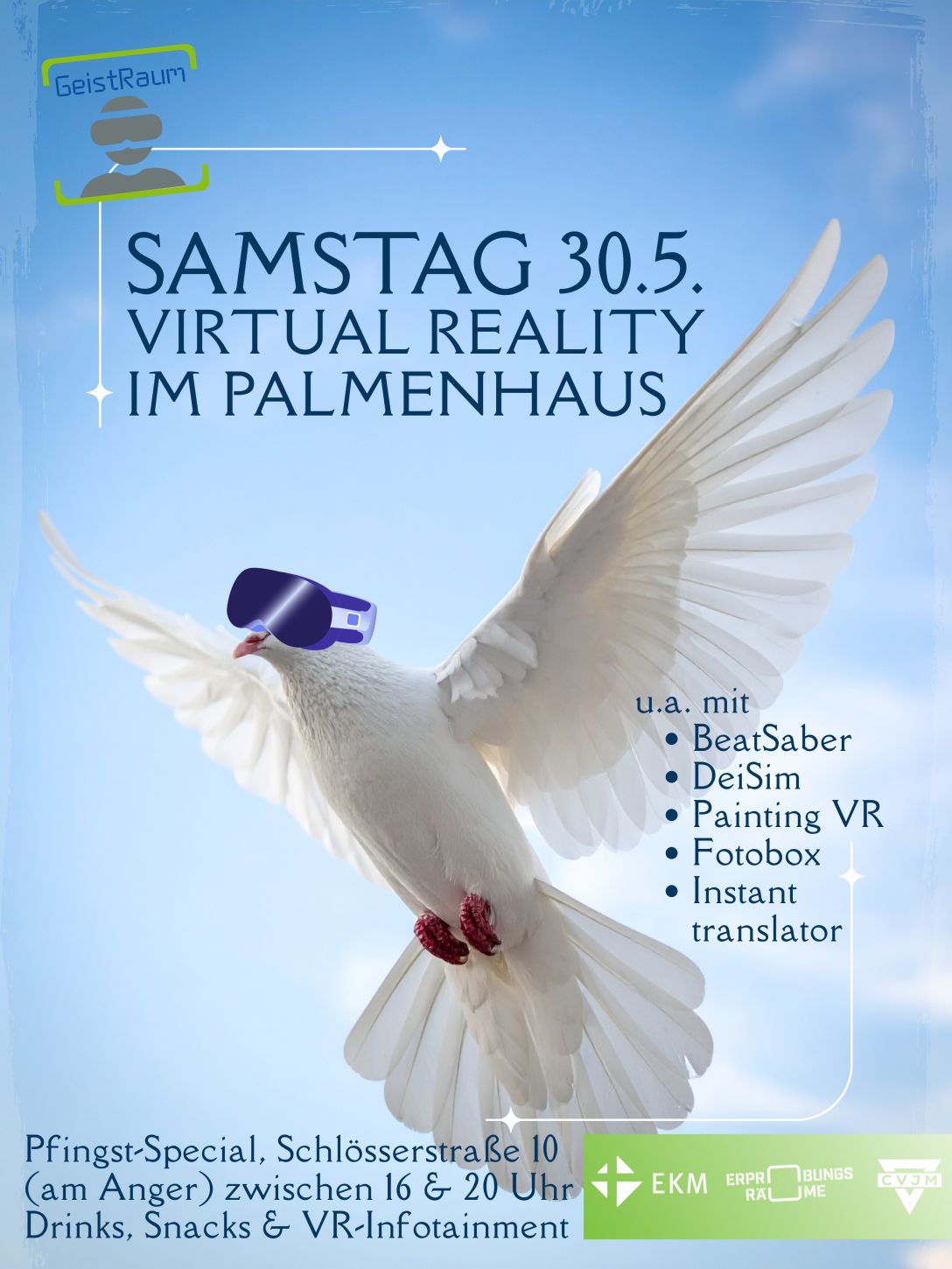 Virtual Reality im Palmenhaus am 30.5.2026